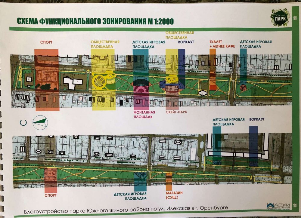 Парк в южном оренбург проект