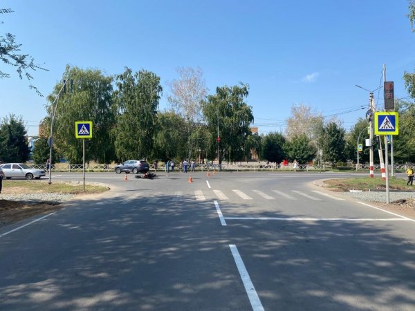 В Бузулуке мотоциклист выехал на красный свет и попал в ДТП
