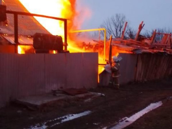 В оренбургском Городище горел жилой дом