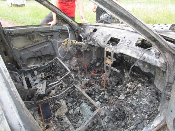 В Тюльганском районе сгорел автомобиль