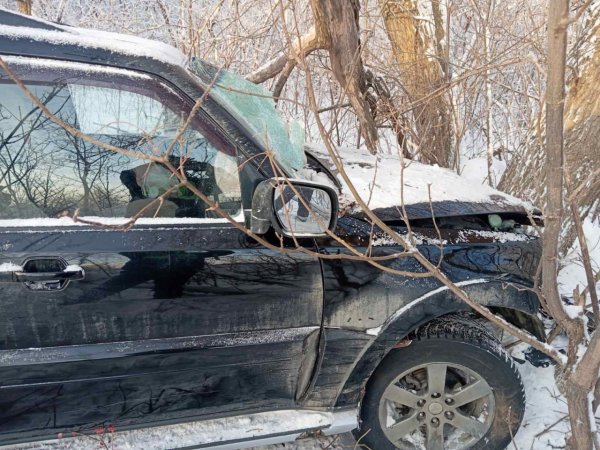 В Бугурусланском районе водитель «Митсубиси» столкнулся с ВАЗом, после чего въехал в дерево