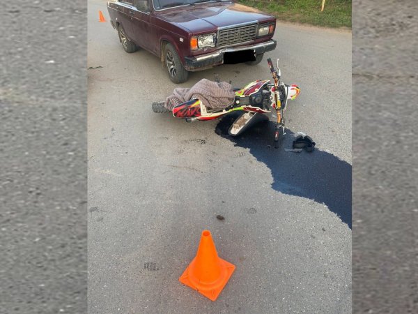 В Татарской Каргале в результате аварии пострадала девочка на питбайке