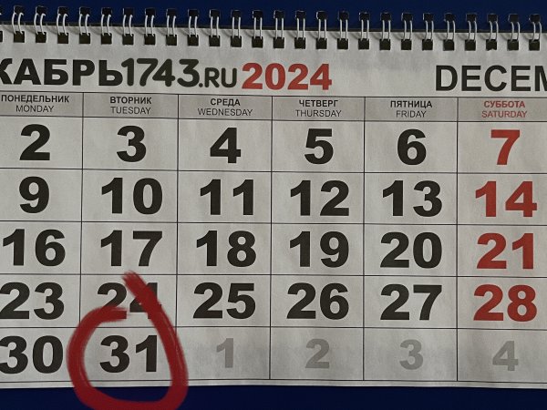 Госдума отклонила предложение сделать 31 декабря выходным