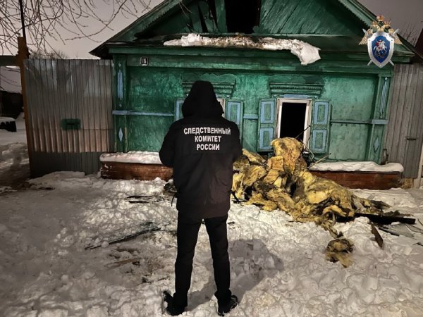 Дом, в котором на пожаре погибли двое маленьких детей в Бузулуке; фото: СУ СК РФ по Оренбургской области 
