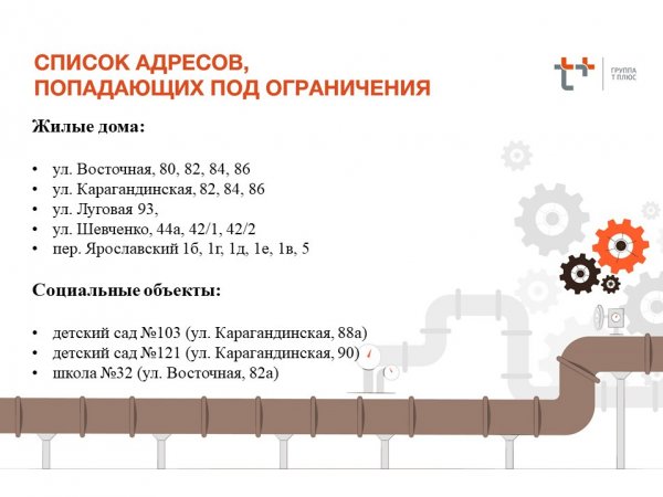 Сразу несколько домов в Оренбурге 13 января останутся без отопления и горячей воды