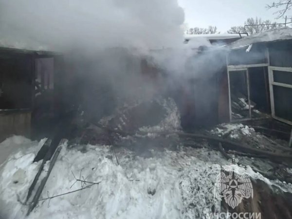 В Новосергиевском районе на пожаре погиб мужчина; фото: ГУ МЧС России по Оренбургской области 