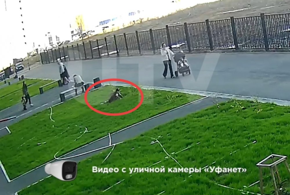 Скриншот с видео уличной камеры Уфанет