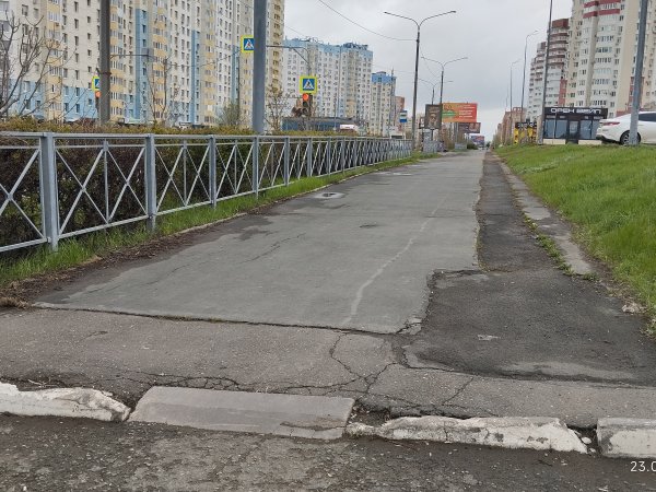 тротуары вдоль Салмышской