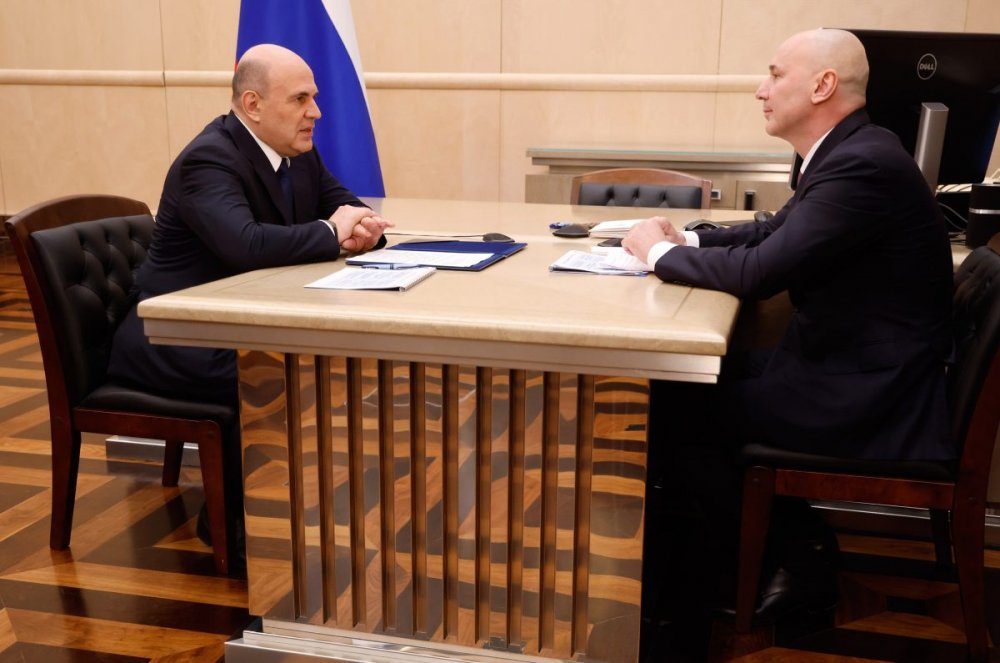 На фото Мишустин и Музаев