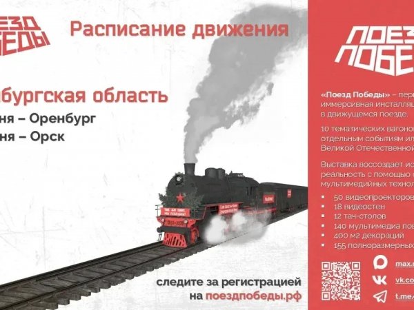 «Поезд Победы» приедет в Оренбург