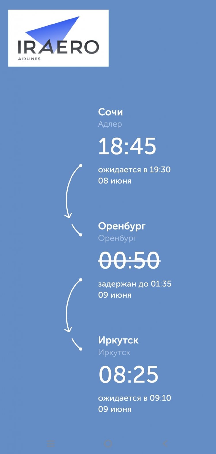 Изменения в расписании в связи с закрытием аэропорта Сочи
