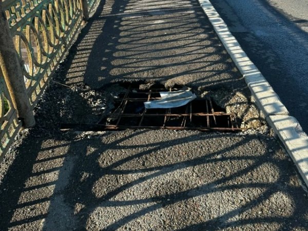 фото наркора о состоянии моста на Терешковой