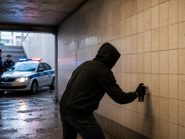 Нарисовал граффити, а через два дня сам привел к нему полицию: оренбуржца оштрафовал суд