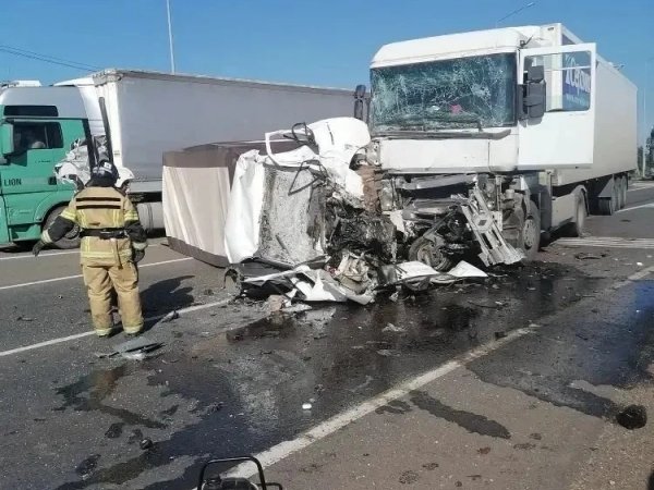 Автокатастрофа с двумя грузовиками в Оренбуржье: погибли два человека