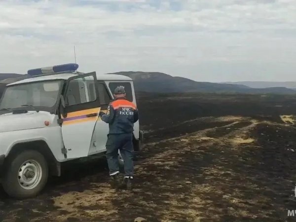 Горит трава на 5 000 ГА