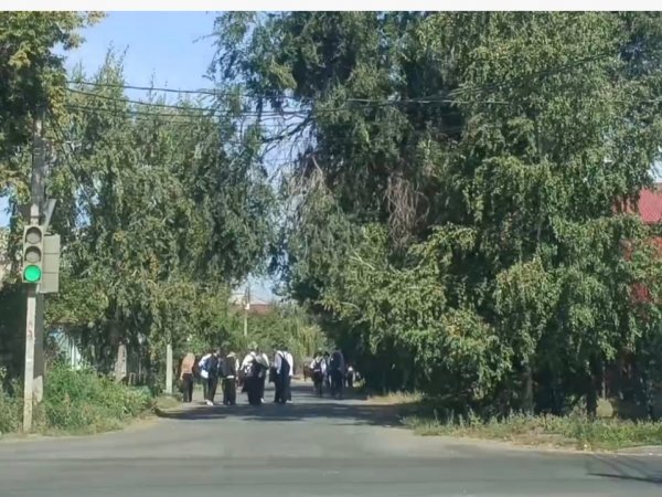 Тротуаров на Астраханской в Оренбурге нет, дети идут со школы по проезжей части